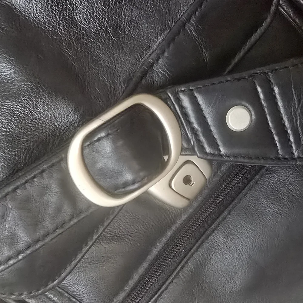 Samsonite Vintage Black Leather Computer Bag
